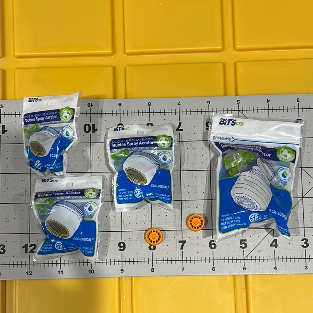 BITS 4 Pack Faucet Aerator Set Water Saving Kitchen Bathroom Sink NEW